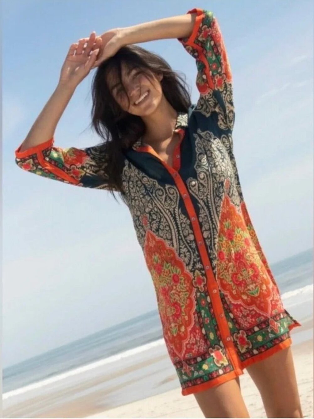 Natural Life Fiona Tunic Dress Blouse Small
